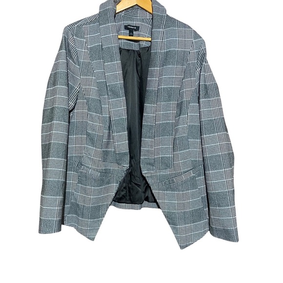 TORRID Black Plaid Houndstooth Cutway Stretch Blazer Business casual Size 1X - Picture 2 of 8